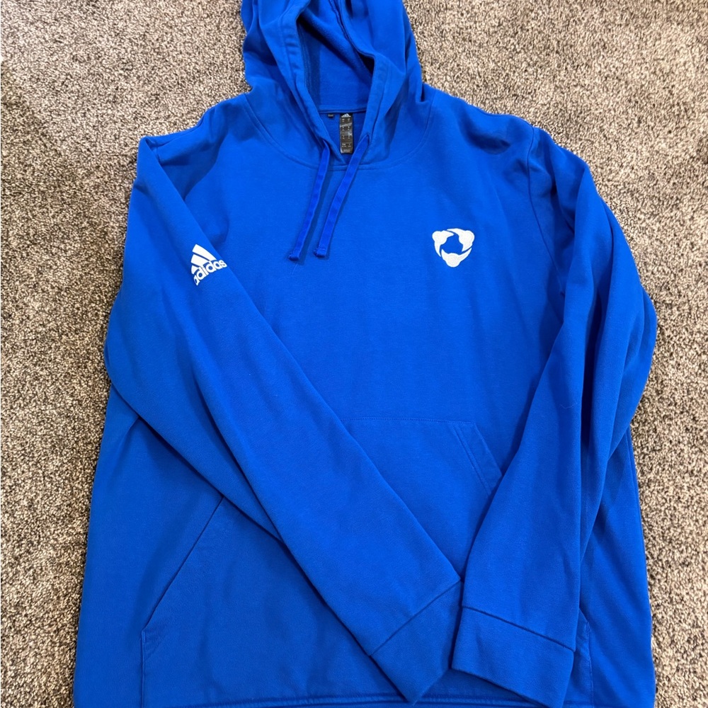 Adidas Blue Hoodie with Logo Hudl (XL)